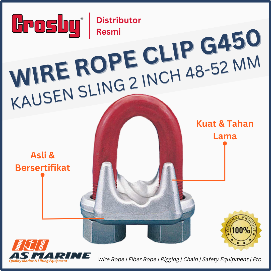 Crosby Usa Wire Rope Clip Klem Sling Kausen Sling G Inch